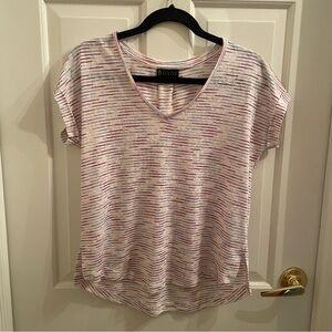 Collection by Bobeau Pink Striped Top